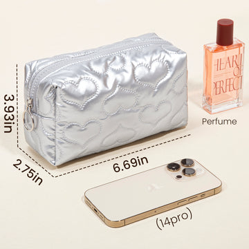 LOVE Cute  Makeup Bag(Silver)